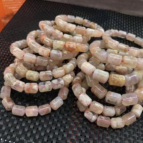 Natural agate jade bracelet inner cherry blossom colorful texture unique bracelets for women jadeite jade women bangle 13*15mm