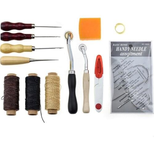 13Pcs/Set DIY Leather Tool Suit NEW Artistic Quality Durable Process Manual Hand Sewing Suit Accessories Professional Handicraft