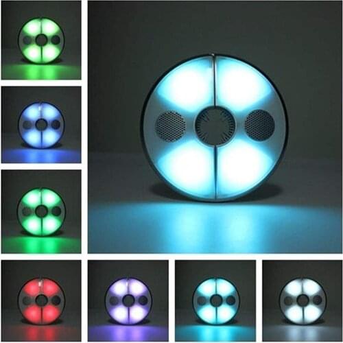 48 LED Lantern Poles Umbrella Light 2 In 1 Portable Wireless Speaker Outdoor Camping Light Tent Patio Garden Emergency Lights