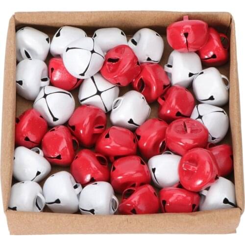 36Pcs Christmas Jingle Bell Mini Bell Set DIY Making Accessories (Red White)