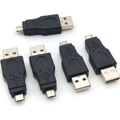 5Pcs USB 2.0 Universal Micro Male to USB Male Data Transmission Converter Data Transfer Accessories forAll USB Plug
