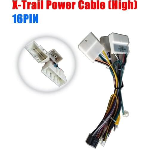 Android Radio Car Accessories Wire Harness Adapter 16Pin Connector For Nissa n Qashqai X-Trail(High Type)