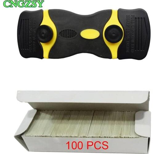 Auto Glass Cleaner Windshield Wipers Residue Dust Label Glue Sticker Tape Removing Squeegee Car Cleaning Vinyl Tool E21Y+E13