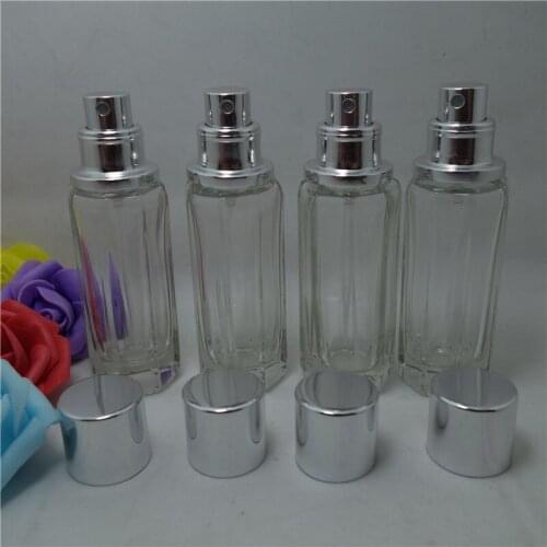 DHL Free 50 PieceS 25ml ROUND Design Refillable Portable Mini Perfume Bottle &Traveler Metal Spray Atomizer Empty Parfum Bottle