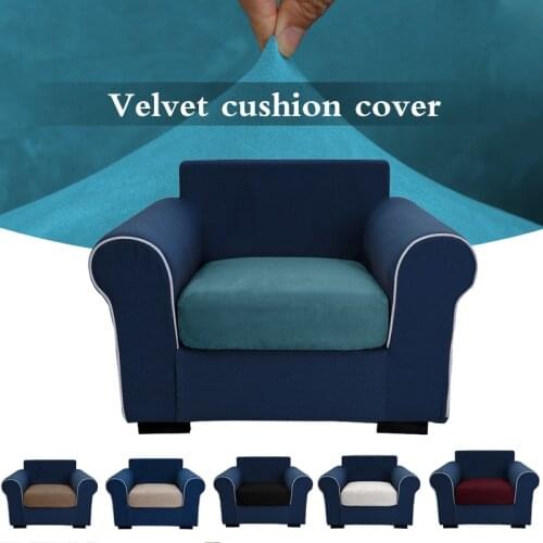1/2/3/4 Seat Sofa Seat Cushion Cover Elastic Super Soft Velvet Cushion Cover Pet Kids Furniture Protector Armchair Slipcover