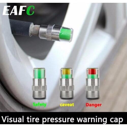 Tire Pressure Monitor Pressure Gauge Cap Sensor Indicator Alert Monitoring Valve Stem Cap Tools Kit 2.0/2.2/2.4 Bar 30/32/36 PSI