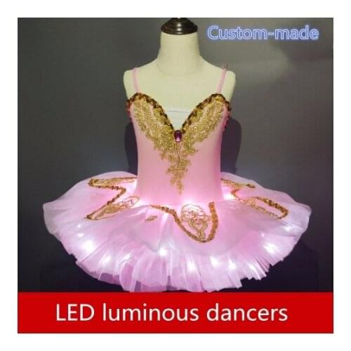 Diy Childrens luminous ballet skirt Adult Swan sling Soft dress Fluorescent LED Costume Creative stage props