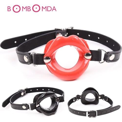 Erotic Blowjob Leather O Type Mouth Gag BDSM Bondage Restrictions Fetish Slave SM Products For Adult Games Sex Toys For Couples