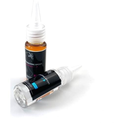 NooNRoo 1 Set 20ml Set 40ml Set Paste Epoxy Handle Reel Seat Butt Cap Cork Ring Glue DIY Fishing Rod Building Component Repair K