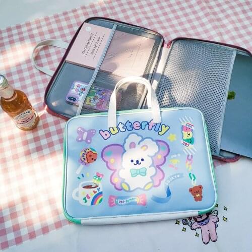 Korea 11 12 13.3 Inch Laptop Notebook Handbag Large Capacity Ipad Computer Case Cute Travel Luggage Organizer Handbags Totes