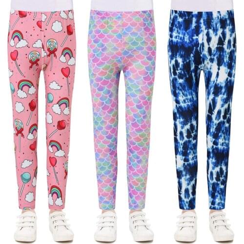 Kids Girls Leggings Breathable Stretchy Pants For Girls Clothing Children Ballet Dance Leggings Slim Fit Skinny Trousers 4-10 Y