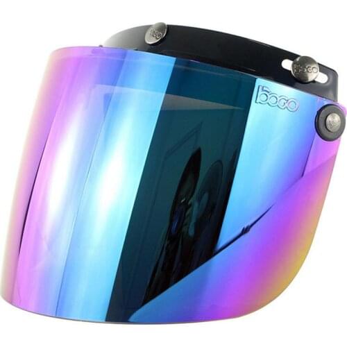 Motorcycle Anti-glare Three Button Lens Retro Style Goggles For Halley Helmets Windproof And Lightproof Lens for Racing