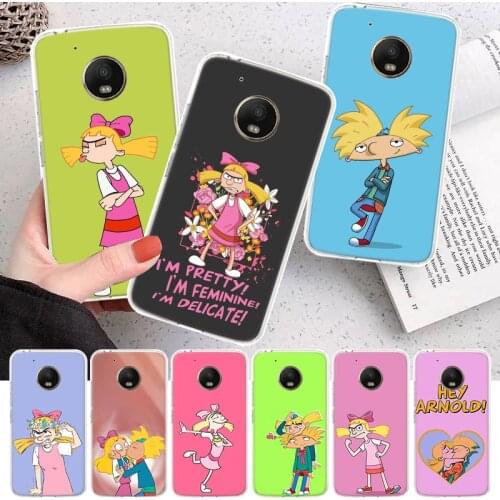 Cartoon Hey Arnold Fondos Soft Cover Phone Case For Motorola Moto G7 G9 G8 G6 G5 E6 E5 One Action Macro Power Plus Play EU + Coq