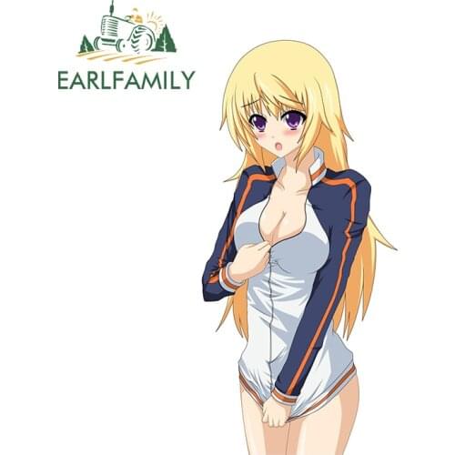 EARLFAMILY 13cm x 6.1cm for Mashiro Shiina Car Stickers Sunscreen Personality Decal Scratch-Proof Vehicle Laptop Decor Car Label