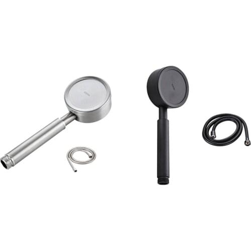 LBER Shower Head Stainless Steel Handheld Wall Mounted High Pressure for Bathroom Water Saving Rainfall Shower Hose