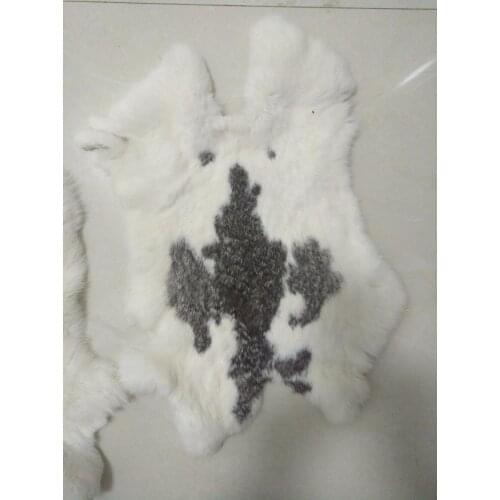 New arrival genuine rabbit fur pelt tanned skins natural pattern warm cushion sofa rugs