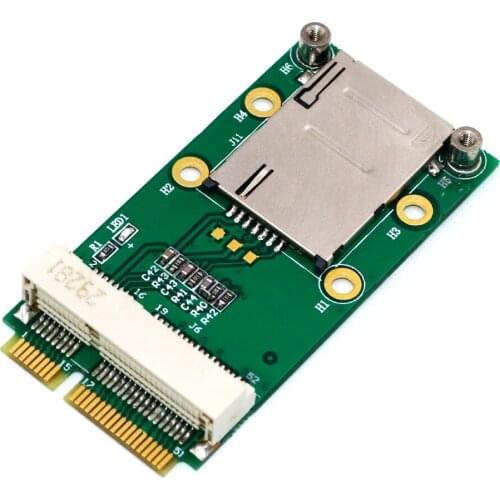 NEW Mini PCI Express Adapter For 3G 4G Module with USIM Slot MINI PCI E to Mini PCI-E Riser Card Support 3G/4G WWAN LTE GPS Card