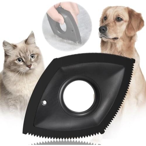 Portable Pet Hair Remover Sofa Car Cleaning Scraper Pet Hair Brush Mini Carpet Car Fur Remover Rubber Hair Cleaner Brush
