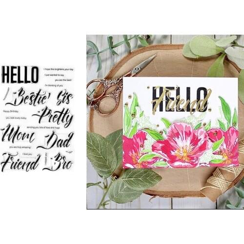 Christmas Modern Hello Stamps Scrapbook Diary Decoration Embossing Template DIY Greeting Card Handmade 2021Arrival New