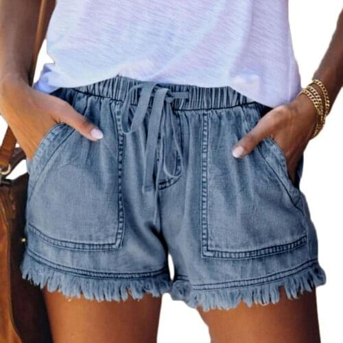 Summer Womens Denim Shorts Large Size Xxl High Waisted Pants Shorts Plus Women Jeans Size Short For Women O9J9