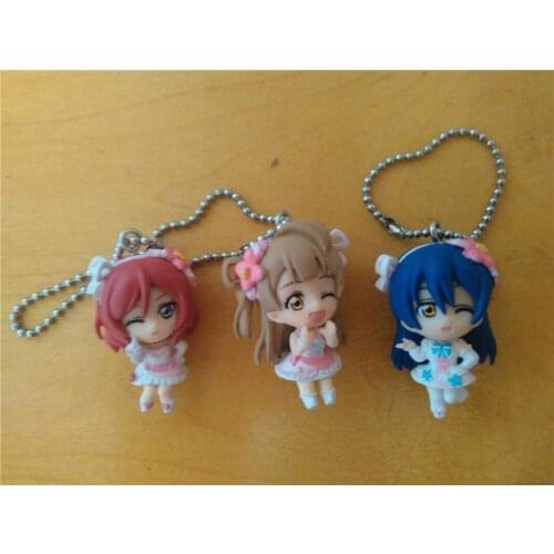 Bandai Animation Lovelive Q Version Cute Maki Nishikino PVC Model Toy Collection Pendants Childrens Gifts