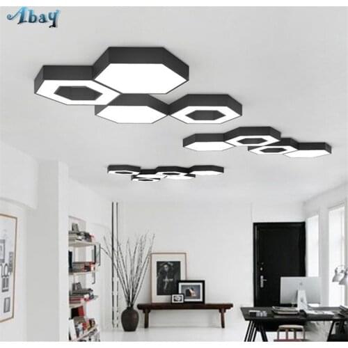 Nordic Bedroom Honeycomb LED Ceiling Lights Modern Living Room Lamps Combination Geometry Study Bathroom Decor Table Fixture