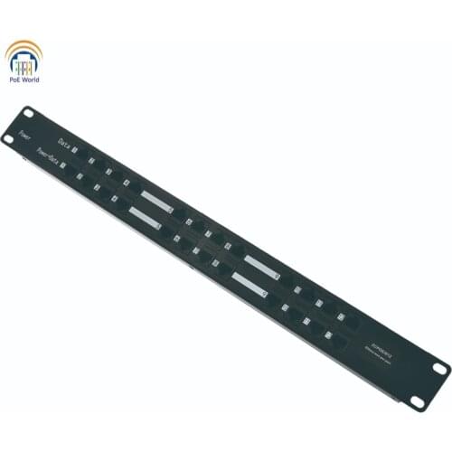 Rack Mounted PoE injector passive 12 Port Power over Ethernet Injector 10/100Mbps data speed for CCTV network Mikrotik IP camera