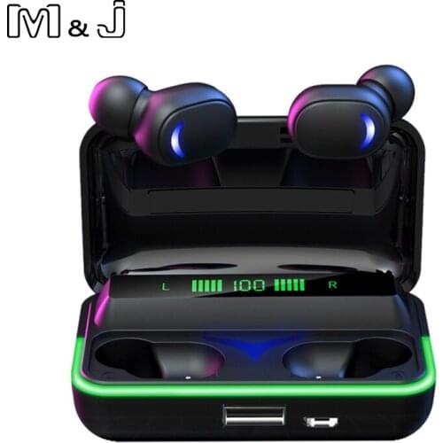 TWS Bluetooth 5.1 Earphones AI Control Gaming Wireless Headphone 9D Stereo Sports Waterproof Earbuds Headsets With Microphone