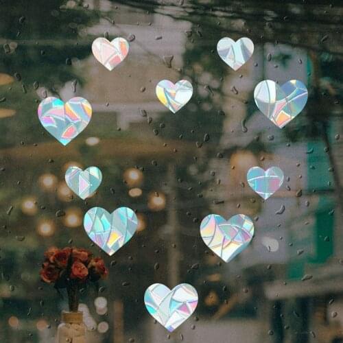 Sun Catcher Decals Wall Sticker Rainbow Effect Window Stickers Butterfly Decor DIY Glass Decals Home Bedroom Privacy Protection