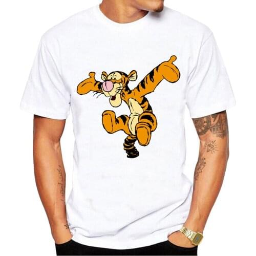 Funny Tigger T Shirt Men Tee Tops Tshirts Short Sleeved Fashion T-shirt