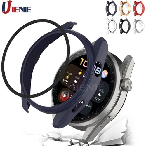 For Huawei Watch 3 Pro/ 3 Case Cover Smart Watches PC Full Shell Frame &Tempered Film Protector Cases Accessories