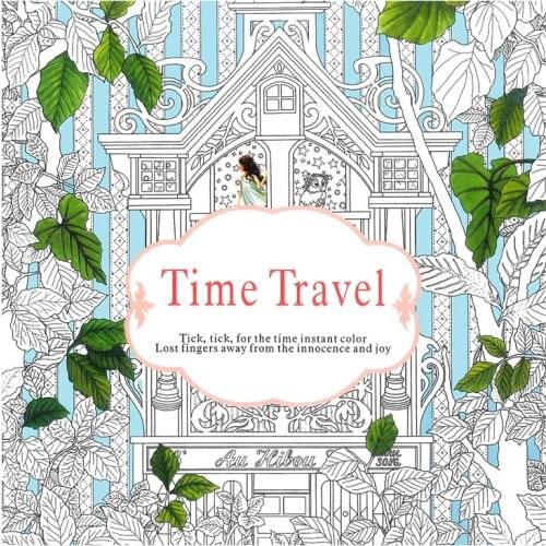4 Pcs 24 Pages English Version Lost Ocean Time Travel Coloring Book Mandalas Flower For Adult Relieve Stress Drawing Art Book