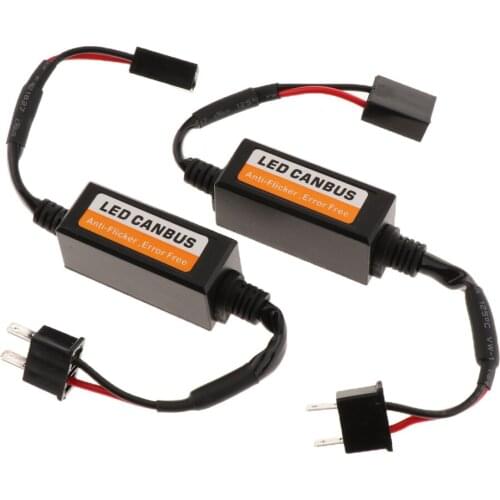 2pcs Car H7 LED Headlight Canbus Anti Flicker Resistor Canceller Decoder