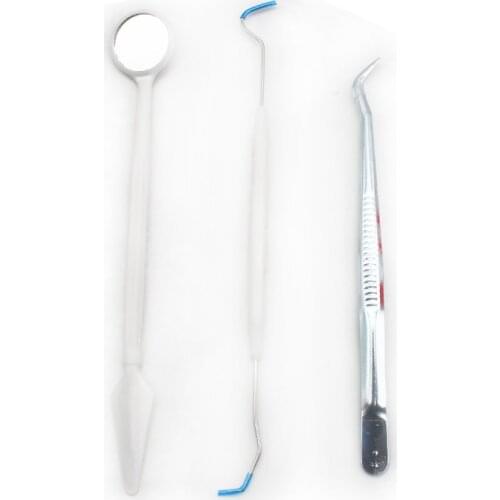 New 3pcs/set Stainless Steel Dental Tools Kit Teeth Tartar Scraper Mouth Mirror Dentists Pick Tool Teeth Scaler for Teeth Kit