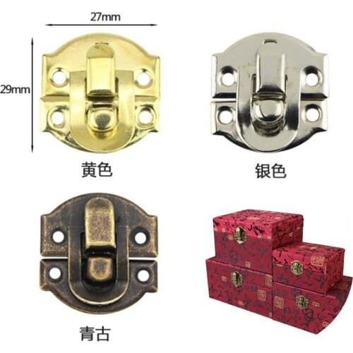 5pcs Mini ingot fastener gift box fastener Wooden box small fastener metal fastener DIY accessories