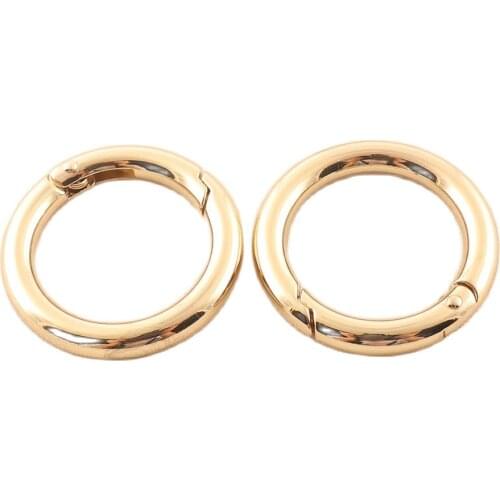 6 pcs O-Ring Buckles Clips Carabiner Light Gold Outdoor Keyring Buckle Spring Snap Hooks for Climbing Hiking Camping DIY Tools