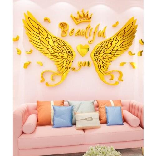 Wallpaper 3D acrylic creative decoration for bedside living room office shopping mall beauty salon background wall sticker