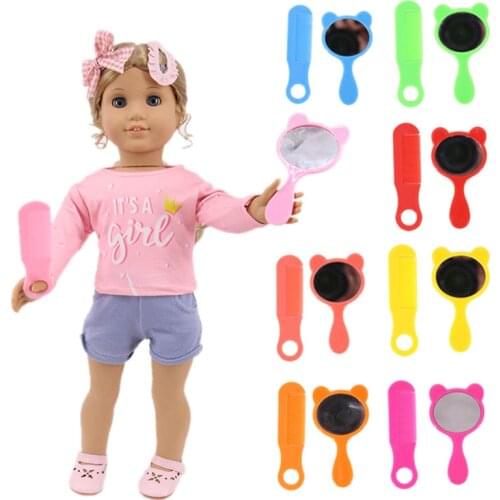 Doll Accessories Comb Glasses Gair Accessories For 18 Inch American&43Cm Doll Our Generation, For Baby Birthday Festival Gifts