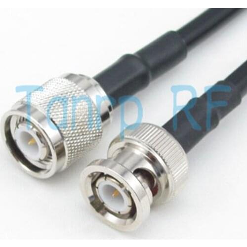 Free Shipping! 20INCH RG58 extension cable 50CM BNC male plug to TNC male plug RF connector Pigtail coaxialjumper cable