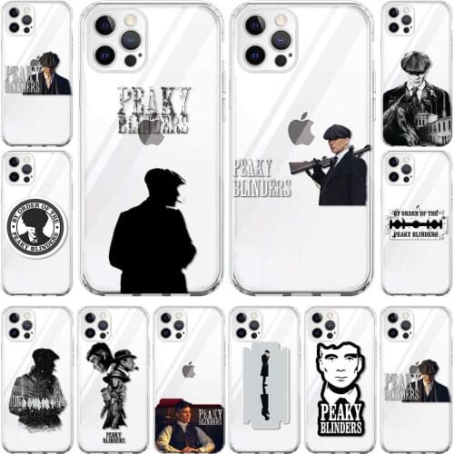Clear Soft Case for Apple iPhone 7 11 12 Pro XR X XS Max 6 Plus 5 Hollow Out Silicone Phone Cover Peaky Blinders