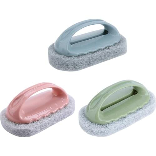 Kitchen Cleaning Bathroom Toilet Kitchen Glass Wall Cleaning Bath Brush Handle Sponge Bath BottomBathtub Ceramic Cleaning Tools