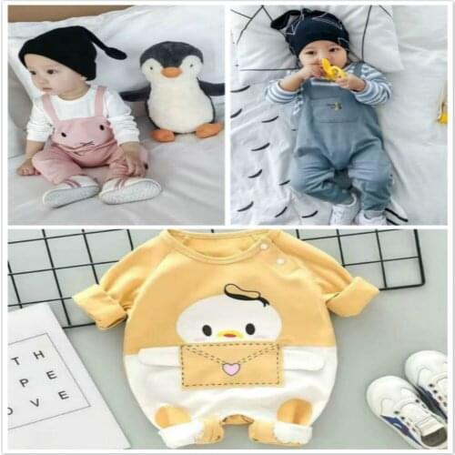Baby Jumpsuit Girls Boys Spring Clothes Long Sleeve Rompers Cotton Soft Cartoon Kids Wear Boys Unisex Pajamas Newborn Outfit Set