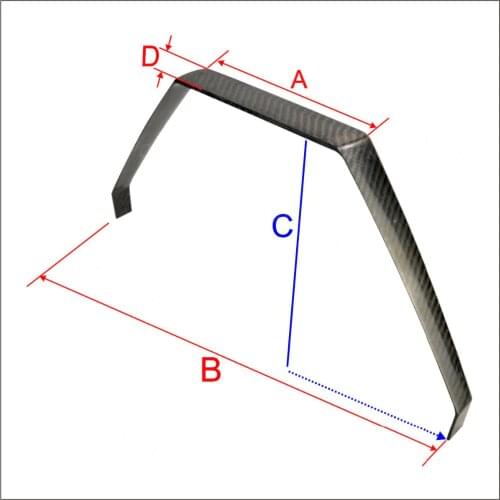 Extra 260 70E Carbon Fiber Landing Gear 70 Grade 65x272x151x25mm Plane Undercarriage