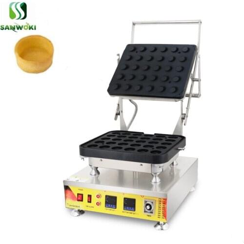 110V 220V Electric round egg tart shell machine ice cream cone 30pcs/mold egg tart making machine tartlet shell machine