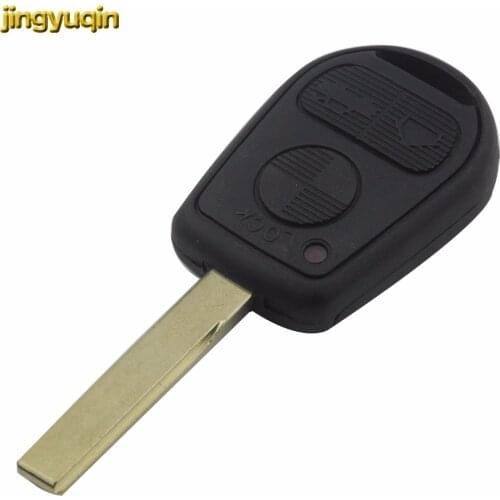 Jingyuqin for BMW 325i 745i Uncut Blade Car Key Replacement Remote Key Shell Case Fob Uncut 3 Buttons