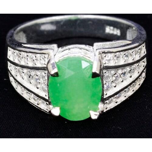 20x10mm 5.8g Real 925 Solid Sterling Silver Pink Tourmaline CZ Gift For Womans Present Rings