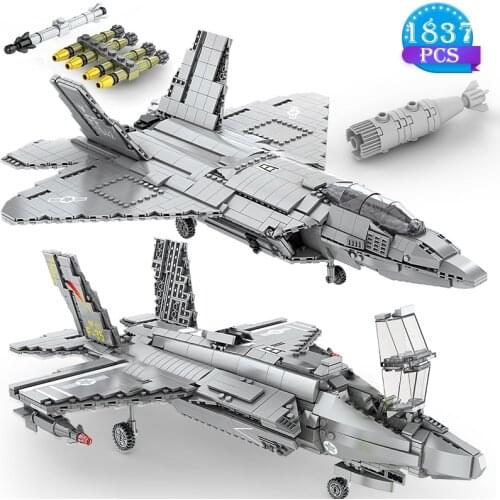 Ideas Military Series Building Blocks Military Aircraft Air Fighter Model Toys Birthday Christmas Gifts for Boyfriend