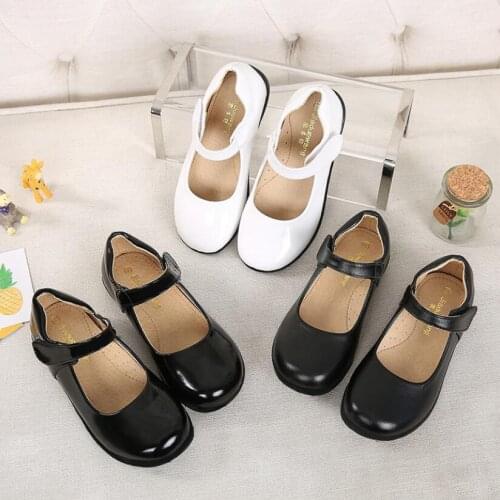 Girls Leather Shoes for Children Wedding Dress Princess Dance Shoes Kids Black Student Sandals Korean Fashion Performance Shoes