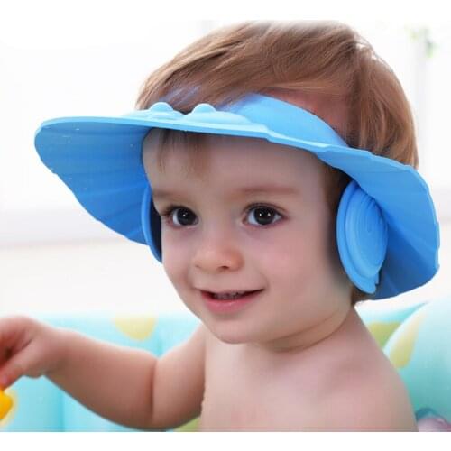 Children Shampoo Soft Adjustable Baby Bath Shower Cap Shampooing For Kids Head To Baby Shower Hat Child Bathing Cap Bath Visor