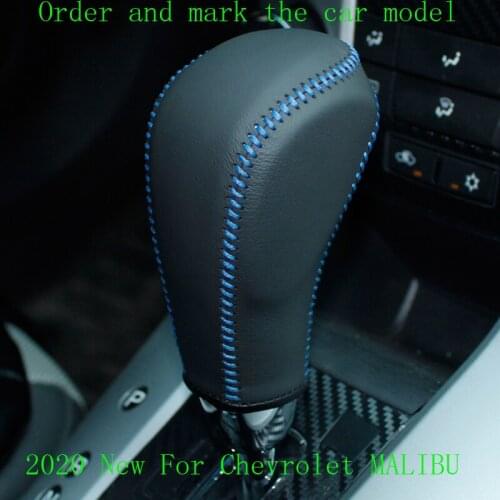 2020 New For Chevrolet MALIBU Gear Head Covers Interior Styling Leather Hand-Stitched Shift Knob Accessories